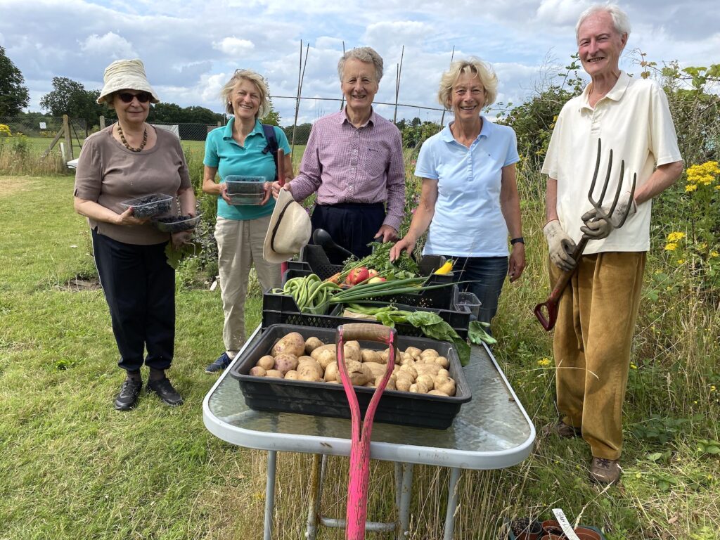 Some of the members at Cobham Community Garden